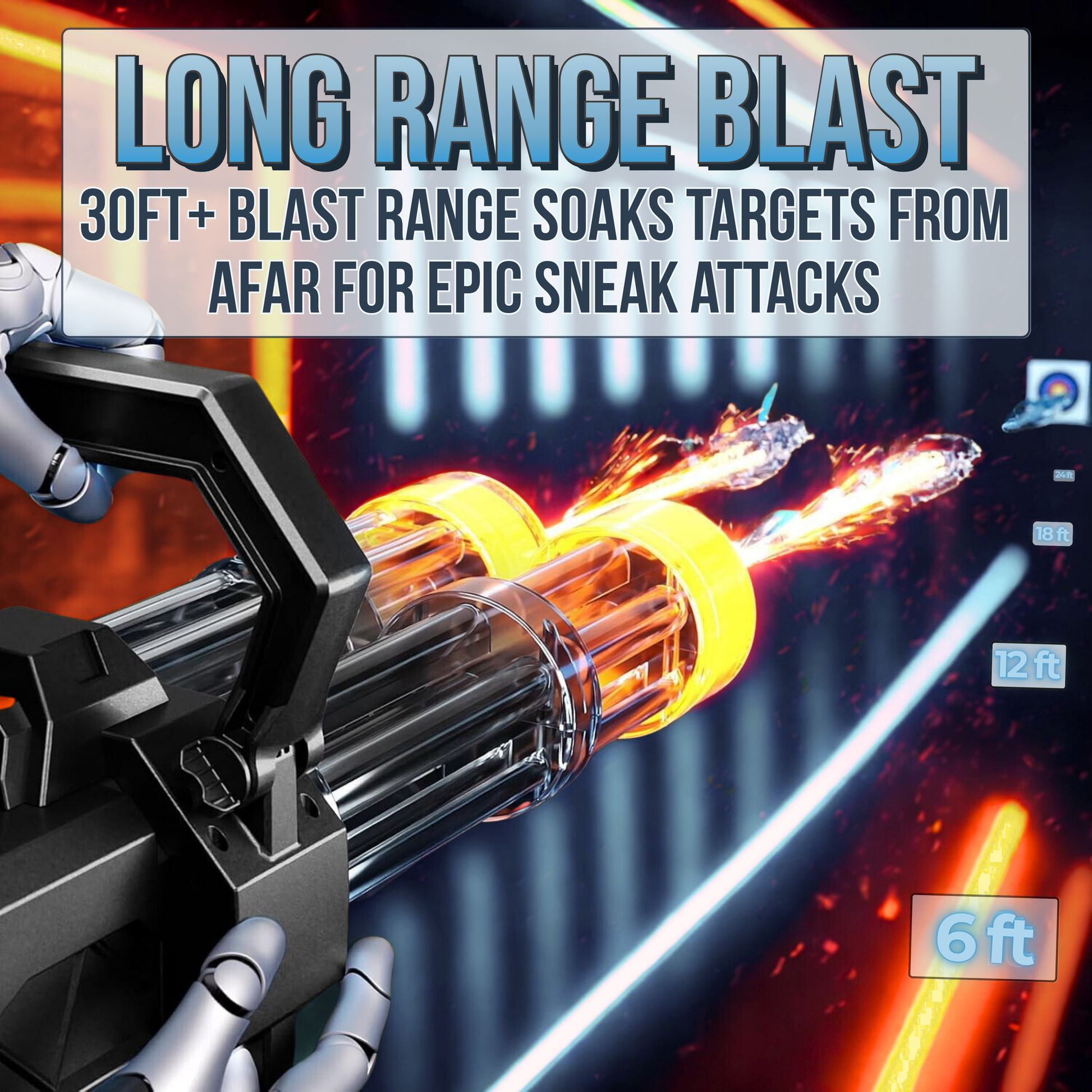 Baskwell™ - Gatling Water Gun + Backpack Tank