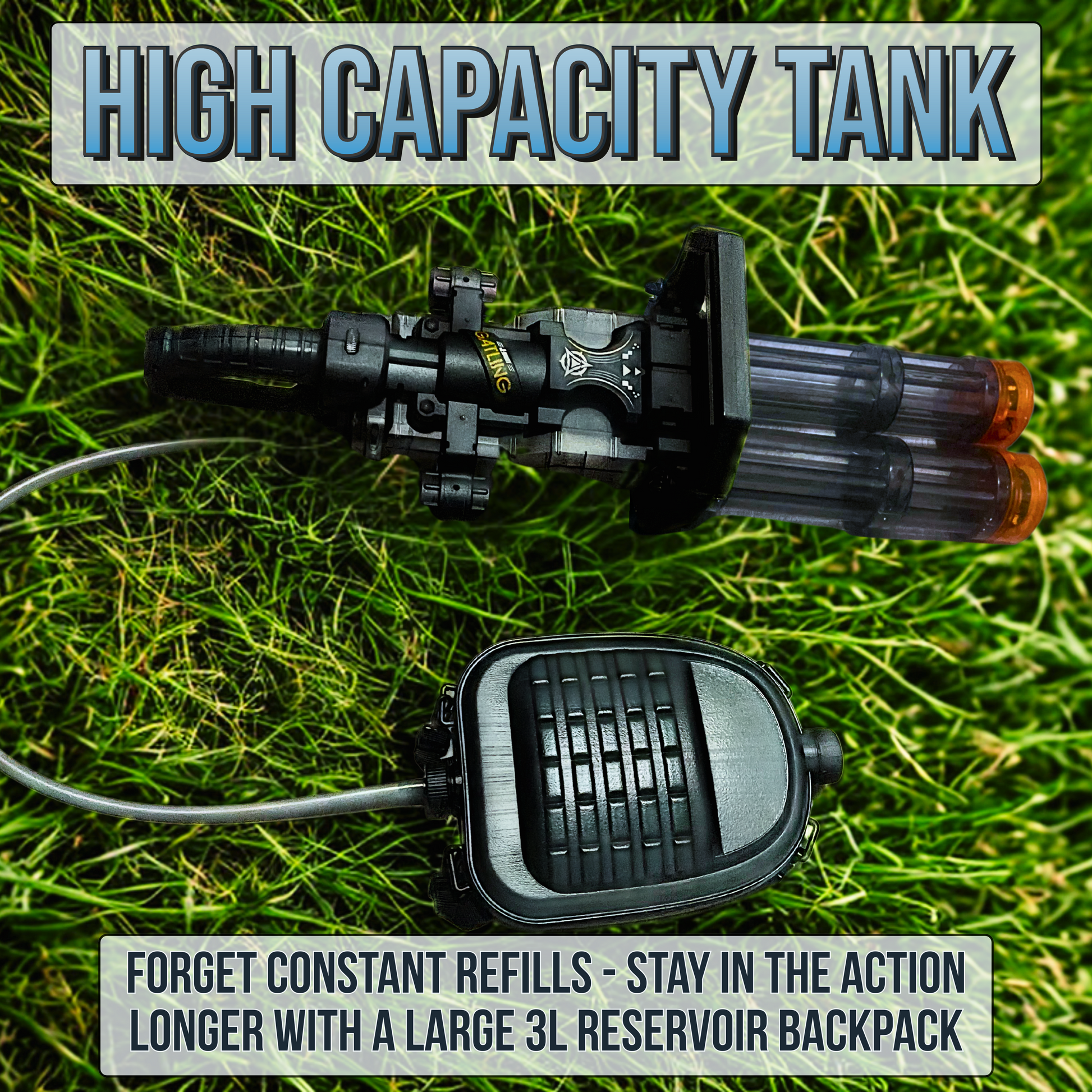 Baskwell™ - Gatling Water Gun + Backpack Tank